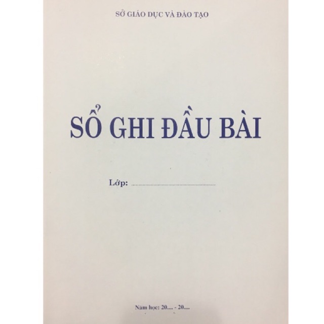 Sổ ghi đầu bài cấp 2,3