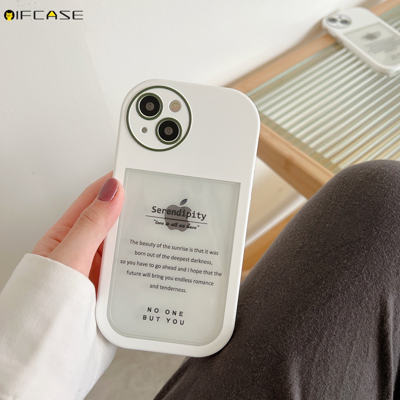 Ốp Điện Thoại Mềm Trong Suốt Chống Sốc Màu Trắng Đơn Giản Cho iPhone 13 12 11 Pro Max XS Max XR X