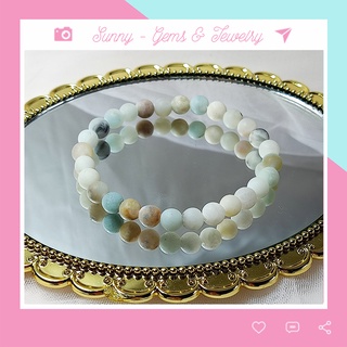 Vòng tay phong thủy cho nữ, Vòng tay hoa mờ Amazon cho người mệnh THỦY, mệnh MỘC - Sunny Jewelry