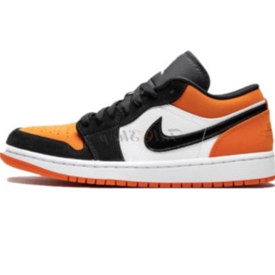 Giày Jordan  Đen Cam , Giày Sneaker jodan1 Thấp Cổ Cam Full Box