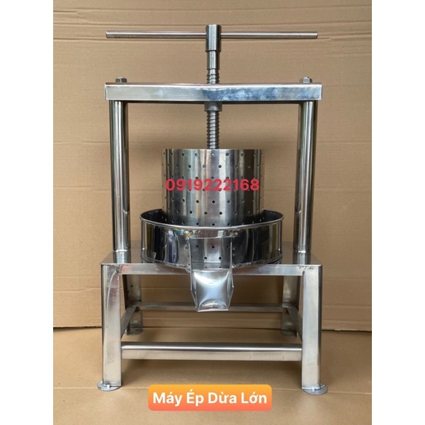 MÁY ÉP NƯỚC CỐT DỪA, TÓP MỠ ĐA NĂNG INOX BẰNG TAY SIZE LỚN 18CM