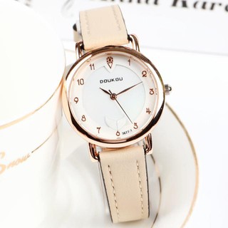 Đồng hồ nữ Doukou dây da thời trang mềm mại ôm tay
