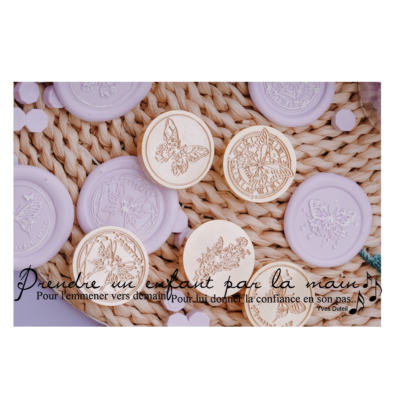 Đầu Con Dấu Sáp Niêm Phong Thiệp Mời DIY Họa Tiết Bướm