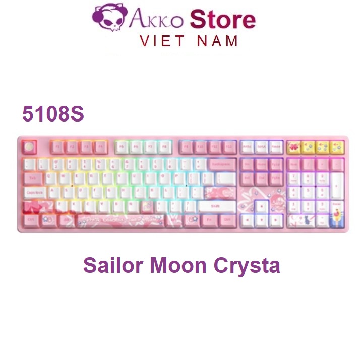 Bàn phím cơ AKKO 5108S Sailor Moon Crystal ( Hotswap /Foam tiêu âm / RGB / AKKO CS Jelly Switch)