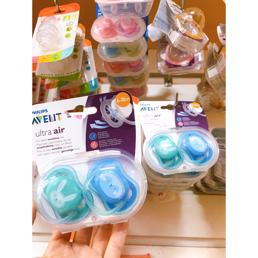 TI GIẢ AVENT THÔNG KHÍ ULTRA AIR SILICON MỀM 0-6M/6-18M ANH QUỐC (Lẻ cái)