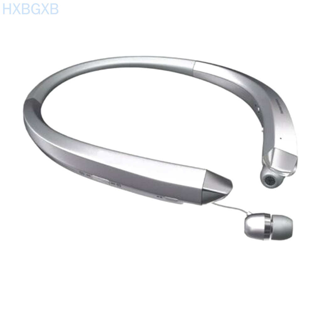 HXBG HBS-910 Bluetooth Earphone CSR Tone Sports Neckband Mic Noise Cancelling Stereo Sweat Proof Headphone,Silver