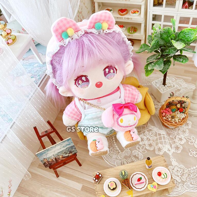 Set Búp Bê Hình Thỏ Đeo Túi 20cm Đáng Yêu