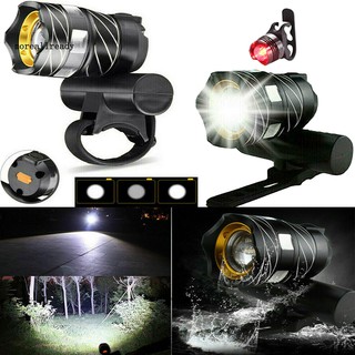 Đèn pha led usb chống nước mar t6 cho xe đạp