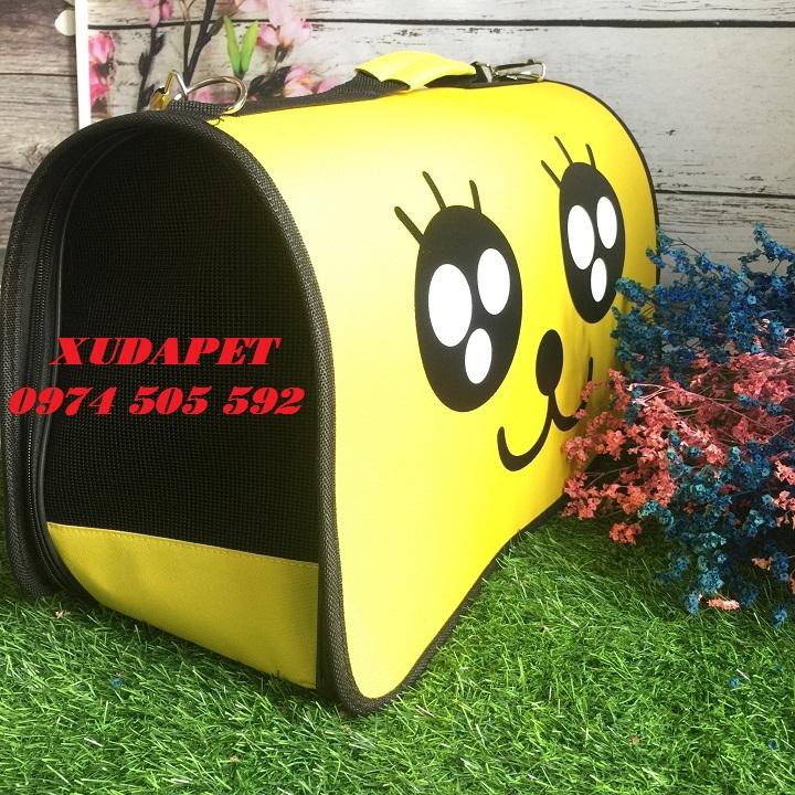 Túi xách vận chuyển dành chó mèo siêu thời trang hình đôi mắt màu vàng Xudapet – TXV12002
