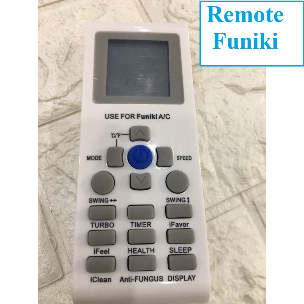 [Mã ELHA22 giảm 5% đơn 300K] Điều khiển remote điều hoà Funiki loại mới có nút xanh giữa -Bh đổi mới -tặng kèm pin