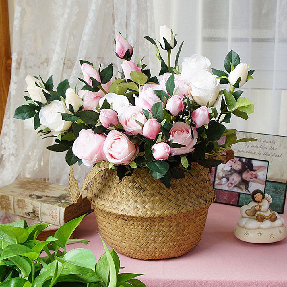 Cành Hoa Hồng Nhân Tạo Dùng Trang Trí Nhà Cửa / Tiệc Cưới DIY