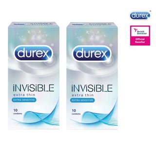 Bộ 2 hộp Bao Cao Su Cực Siêu Mỏng Durex Invisible 10 cái/1 hộp