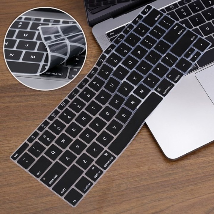 Combo 5in1 Case,Ốp Macbook Màu Xám Kèm Phủ Bàn Phím Màu Đen (Tặng Kèm Miếng Dán Màn Hình,Nút Chống Bụi,Kẹp Chống Gãy Sạc | BigBuy360 - bigbuy360.vn