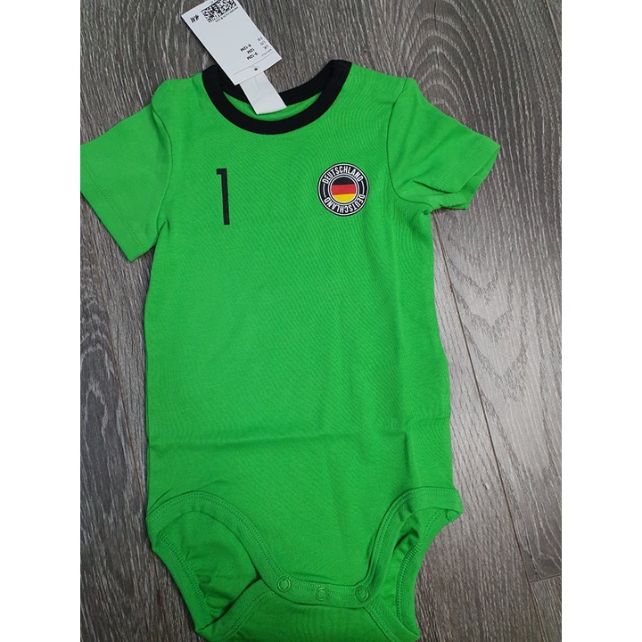 Bộ romper áo liền quần bóng đá HM H&M Auth cho bé