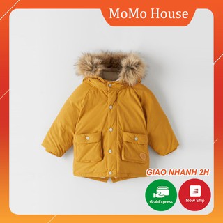 [FS + Hoàn 30k Xu] Áo Phao Lông Vũ Cho Bé Màu Vàng Mù Tạt