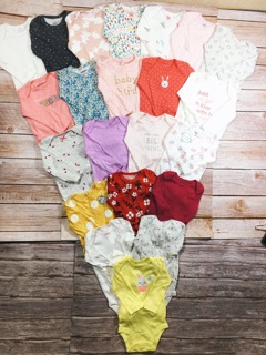 Set 5 Body Chip Carter’s 100% Cotton Xuất dư