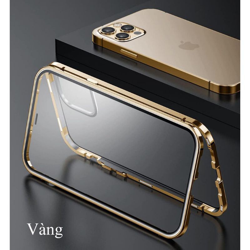 Ốp lưng nam châm cường lực 2 mặt cho iphone 12 pro max / 12 / 12 pro / 11 pro max / 11 pro / 11