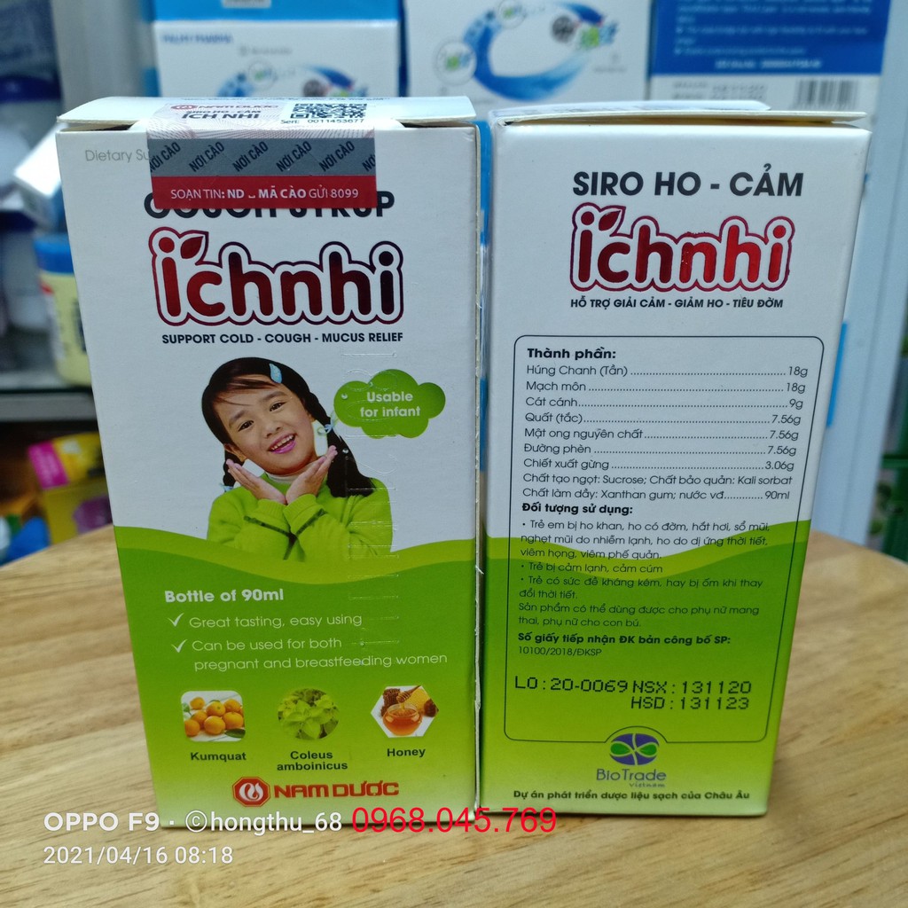 TPBVSP Siro ho cảm Ích Nhi chai 90ml