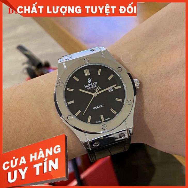 (Hublot.viền trơn)  [Hàng đẹp] Đồng hồ nam Hublot - Bản classic máy pin - Fullbox tặng vòng tay - Bảo hành 12 tháng