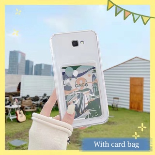 Ốp Điện Thoại Trong Suốt Có Ngăn Đựng Thẻ Cho SAMSUNG M60S A81 Note10 lite J7 prime on7
