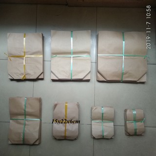 100 Túi giấy xi măng 15x22 cm,Túi giấy Kraf, Túi giấy gói hàng, tui giay xi mang, Túi giấy trắng, Giấy Kraf loại dày
