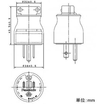 Phích cắm 3 chân WF5015B