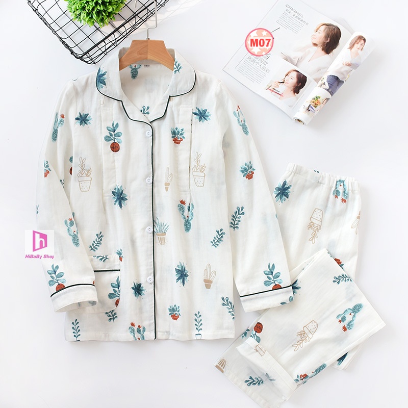 Pyjama Sau Sinh  Mặc hè cực mát M07