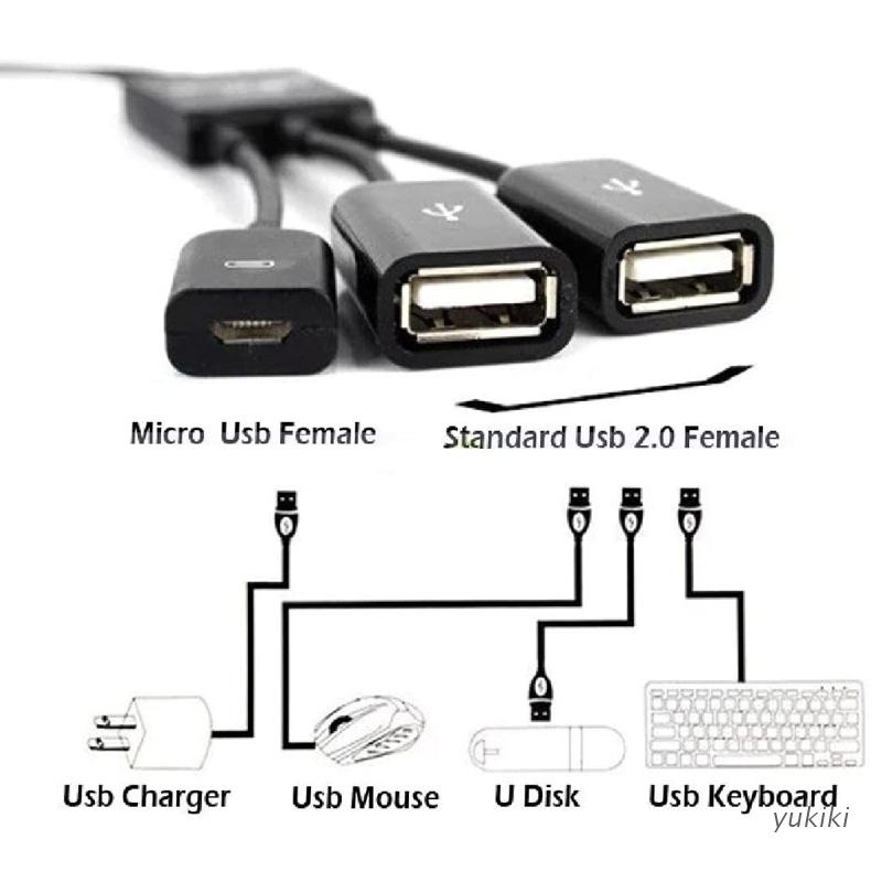 Dây cáp sạc USB OTG 3 trong 1 đa năng tiện dụng