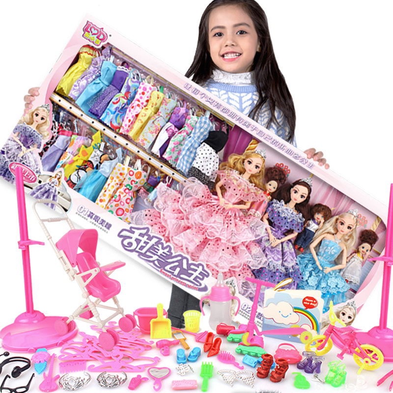 Búp bê Barbie dồ chơi công chúa Hộp quà thiết lập Lớn 90cm món quà sinh nhật