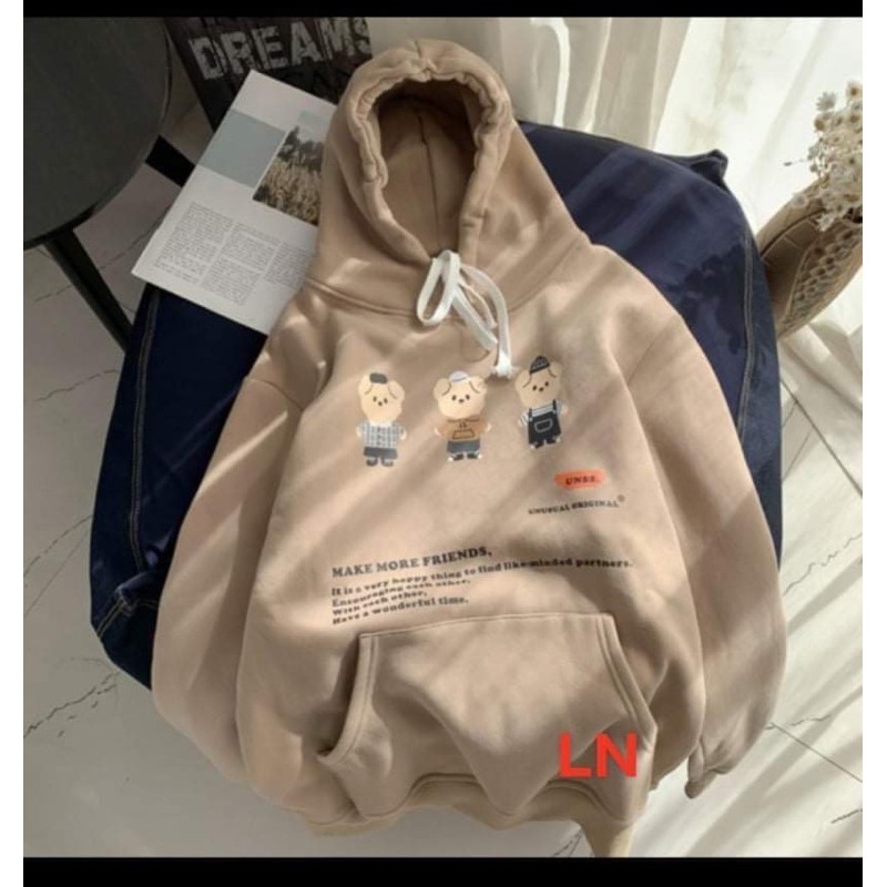 Áo hoodie ba con gấu make LN11