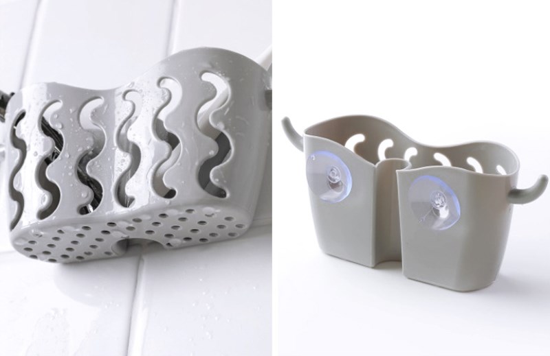 Không Có Lỗ Hút Cốc Lưu Trữ Giỏ Treo Vòi Bọt Biển Giỏ Thoát Nước Giỏ Vật Tư Nhà Bếp