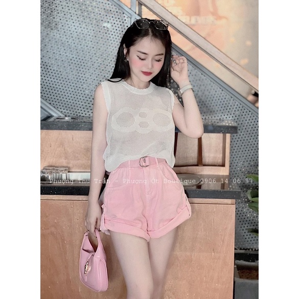 Áo Len Lưới Sát Nách Cê Li Ne Mẫu Mới Về Bốn Màu