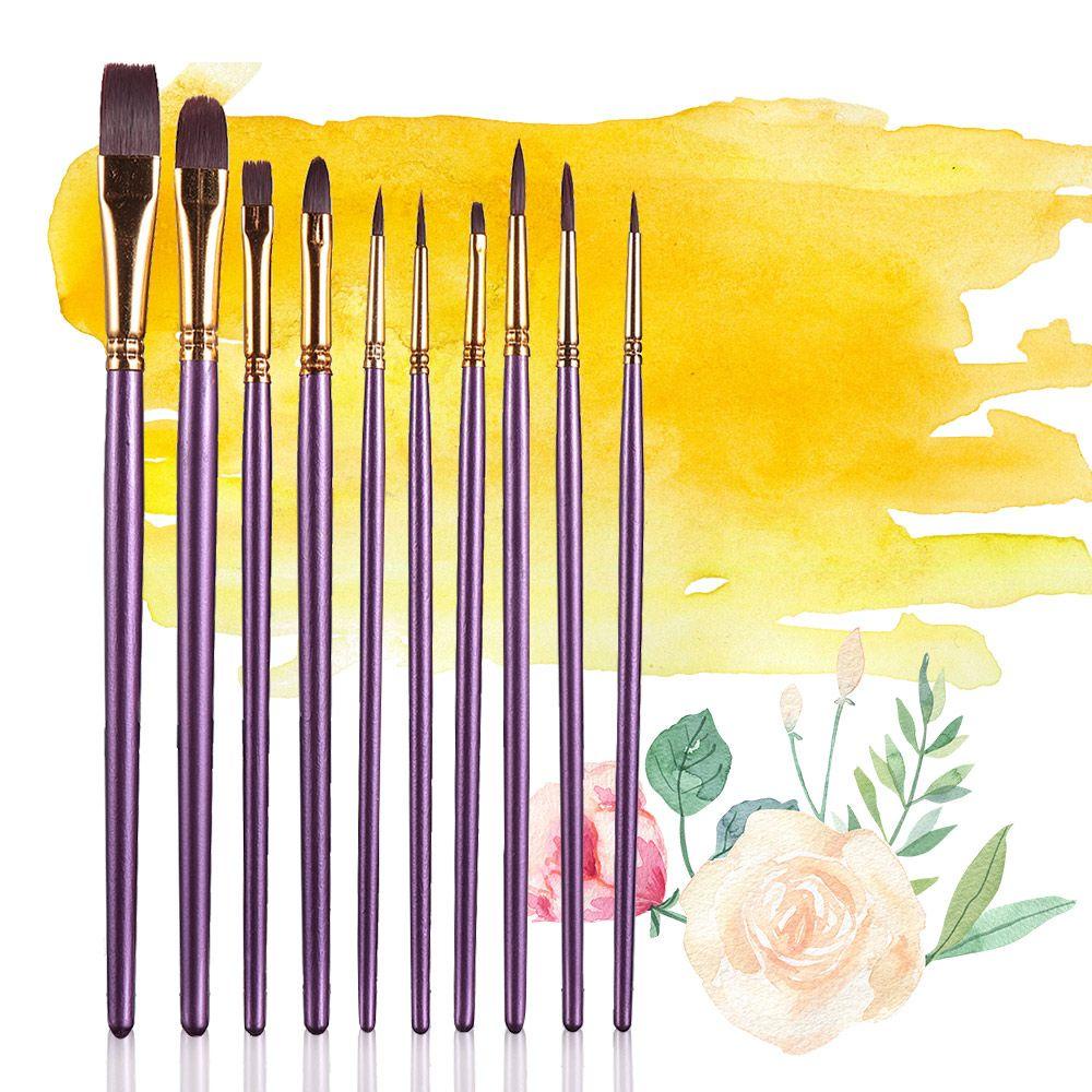 PISTA Set 10 Cọ Vẽ Màu Nước DIY Mới