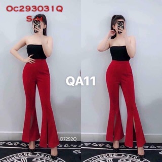 Quần ống loe xẻ đủ màu