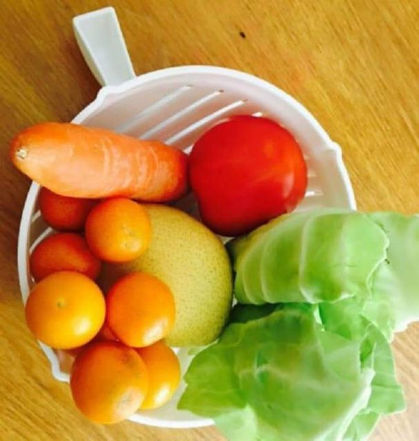 Rổ đựng salad trái cây 2 in 1,,,