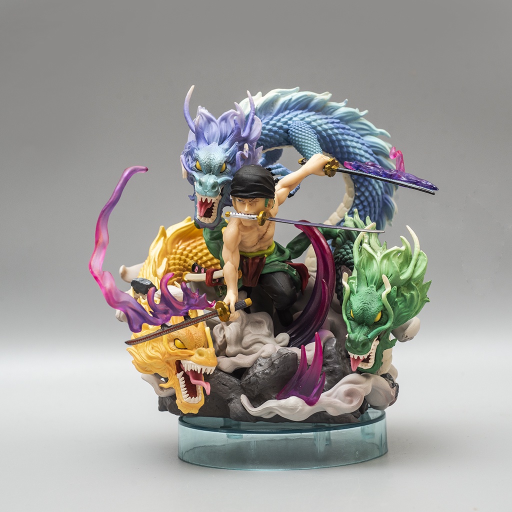 Mô hình One Piece Roronoa Zoro tam long 20cm - Mô hình nhân vật Onepiece Zoro băng Mũ Rơm Haki Shop