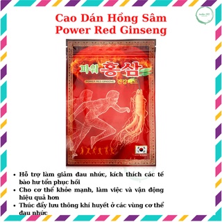 Cao dán hồng sâm korean glu red ginseng - gói đỏ