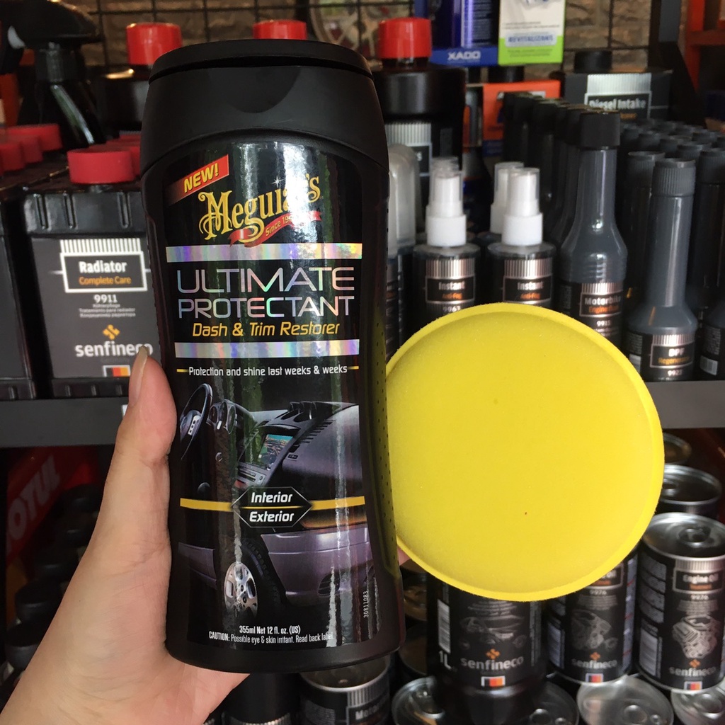 Meguiar's Dung Dịch Phục Hồi &amp; Bảo Dưỡng Các Chi Tiết Nhựa, Cao Su Dòng Cao Cấp Ultimate Protectan G14512 355ml Tặng Mút