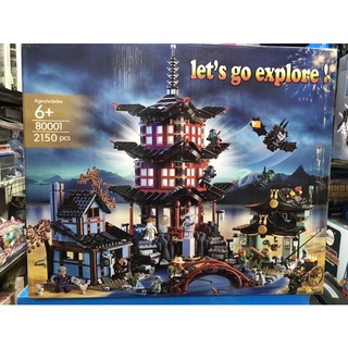 Lắp ráp mô hình 80001 Xếp Hình Ninja Ngôi Đền Temple of Airjitzu 2150 Mảnh