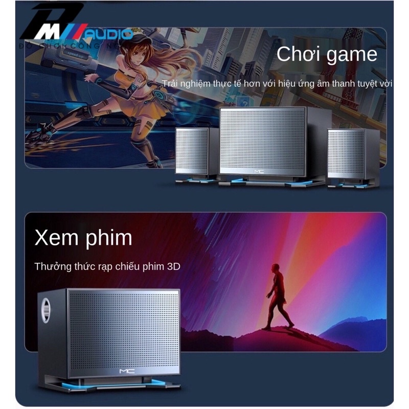 Loa Máy Tính,Laptop,Điện Thoại Bluetooth MC CS511 SUPER BASS Cực Chất .Có LED Cao Cấp Cho PC,Laptop,Điện Thoại-BMVAUDIO