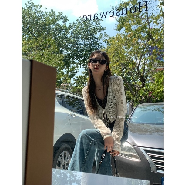 Porozi  Áo Cardigan Dệt Kim Tay Dài In Hoa Kiểu Hàn Quốc Thời Trang Mùa Hè Quyến Rũ Cho Nữ