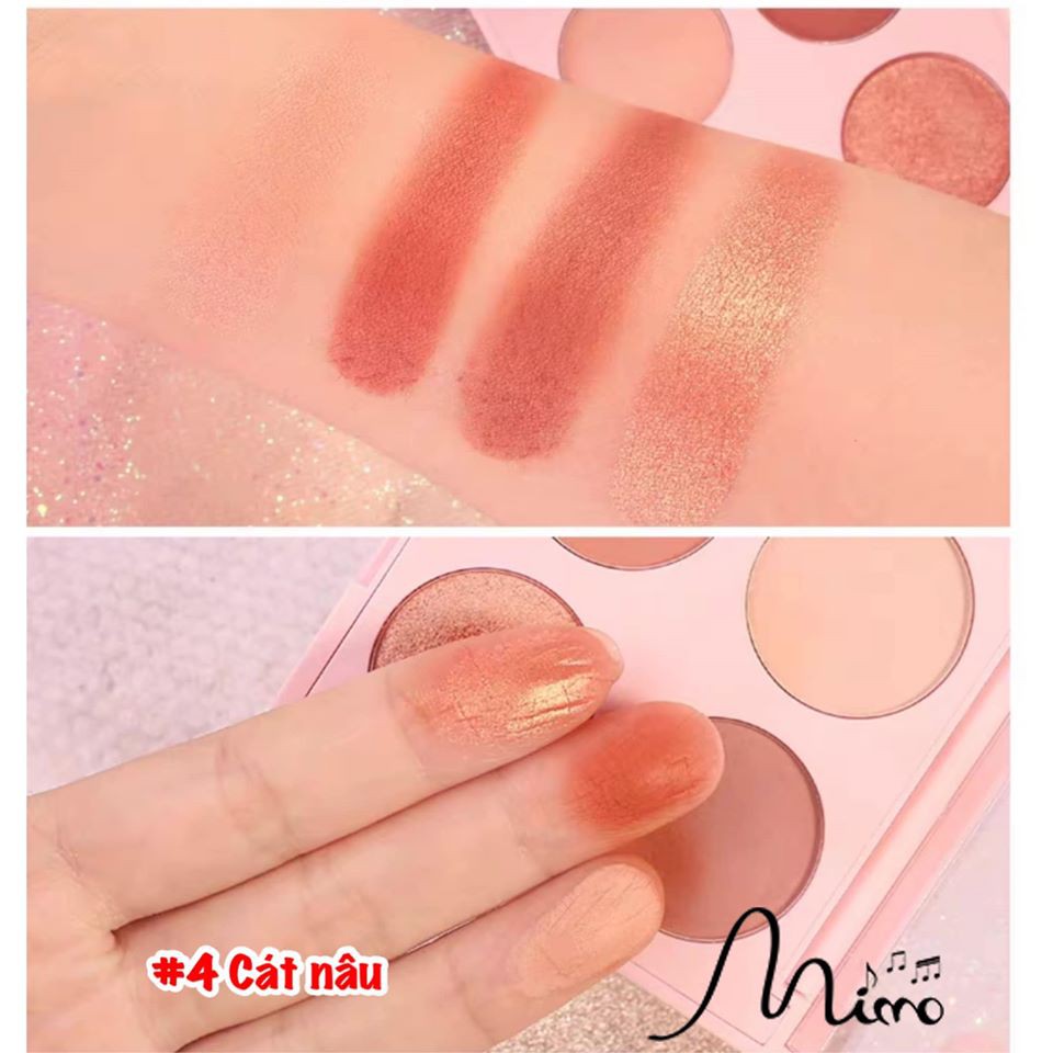 Phấn Mắt 4 Màu Wodwod Make-up Phấn trang điểm mắt ánh nhũ láp lánh