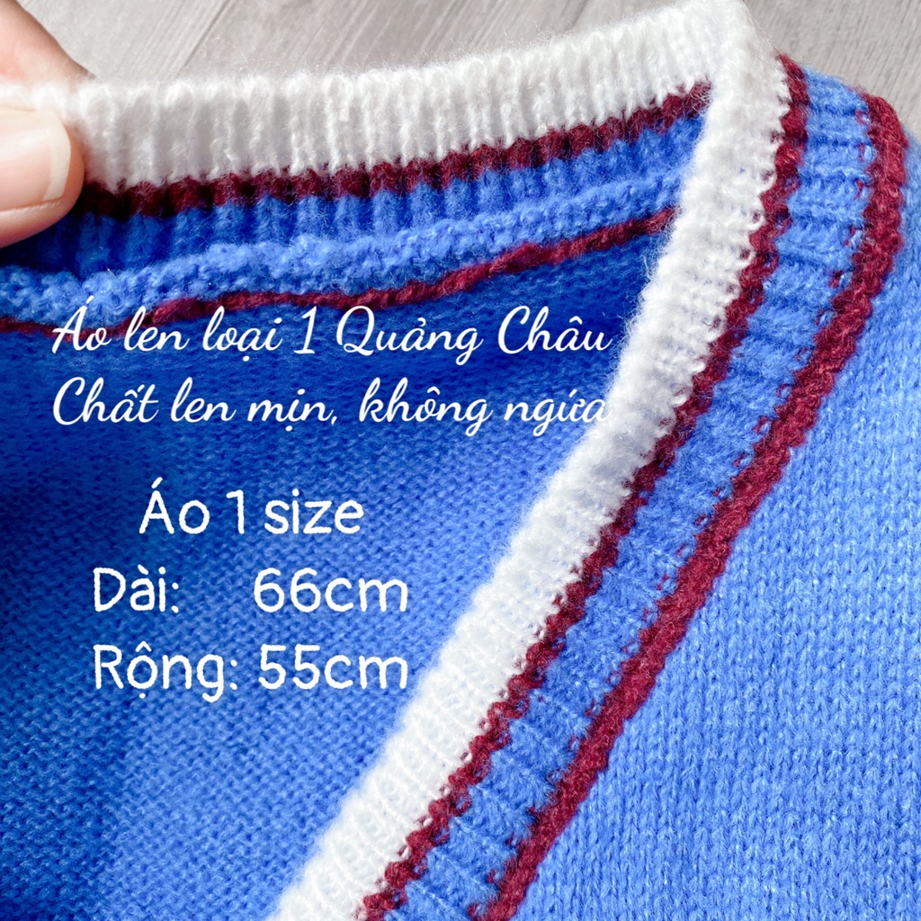 Áo ghile nữ ulzzang form rộng gile tím xanh dương - 001