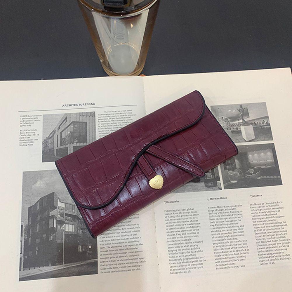 UUMIR Ví Da Cầm Tay Dáng Dài Thiết Kế Đơn Giản