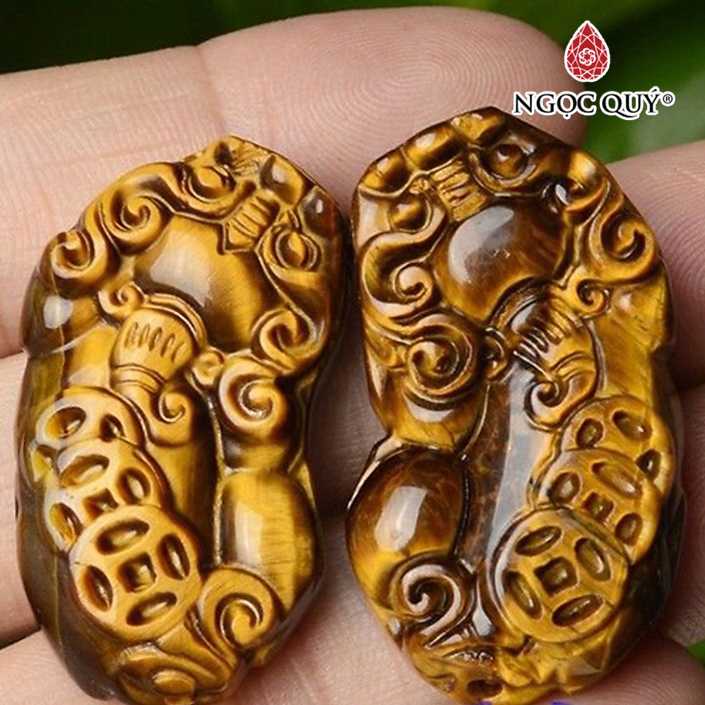 Mặt dây chuyền tỳ hưu đá mắt hổ tiger's eye quartz - Ngọc Quý