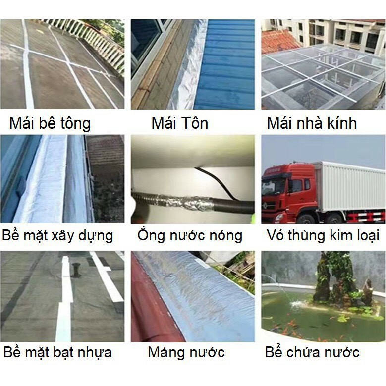 [FREESHIP] Keo dán CHỐNG THẤM đa năng cho tường, trần nhà, mái tôn, ống nước, bể nước, xô chậu, phao bơi, bể bơi 5*5CM