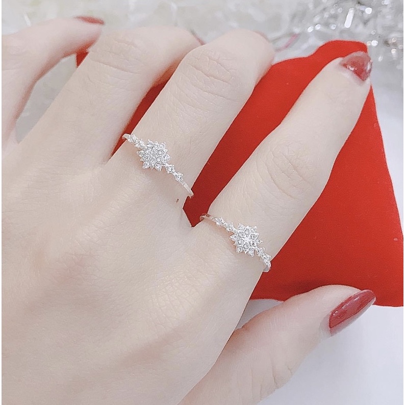 Nhẫn nữ bạc ta sáng bóng giá rẻ - Nhẫn nữ ngôi sao bạc ta - Vàng bạc Khải Khải