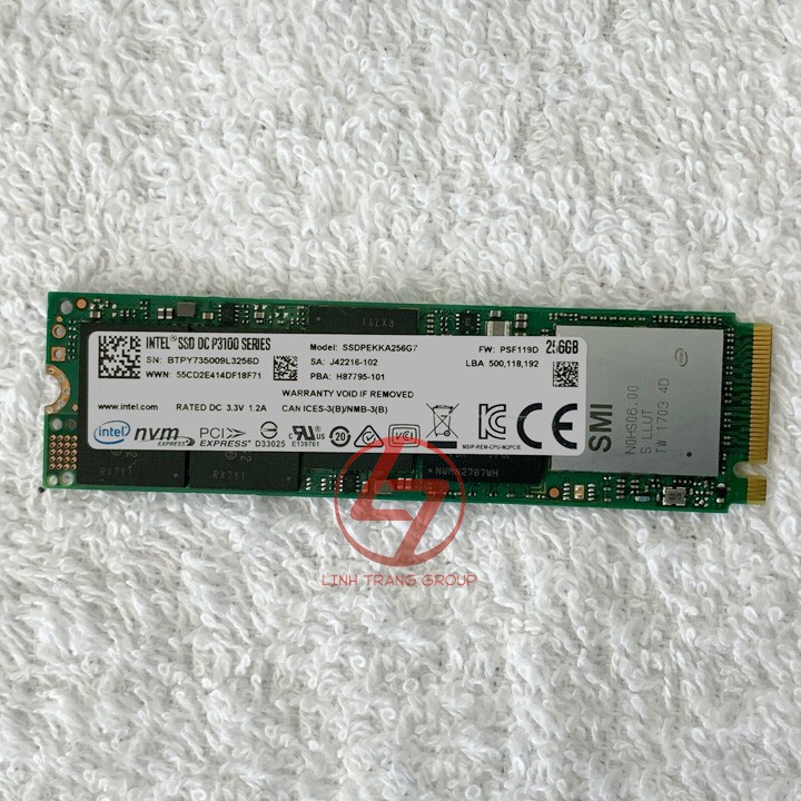 Ổ cứng SSD M.2 PCIe NVMe Intel DC P3100 256GB - bảo hành 3 năm SD26