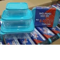 Bộ 3 hộp nhựa hàng khuyến mãi pepsi