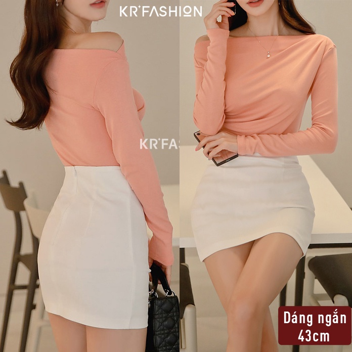 Chân váy ngắn ôm công sở đen mini SK220 Eo cạp cao dáng ôm - Váy bút chì 2 lớp công sở Hàn Quốc Hót Trend Hàn Quốc